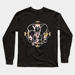 Single Line - Ganesha (White) Long Sleeve T-Shirt